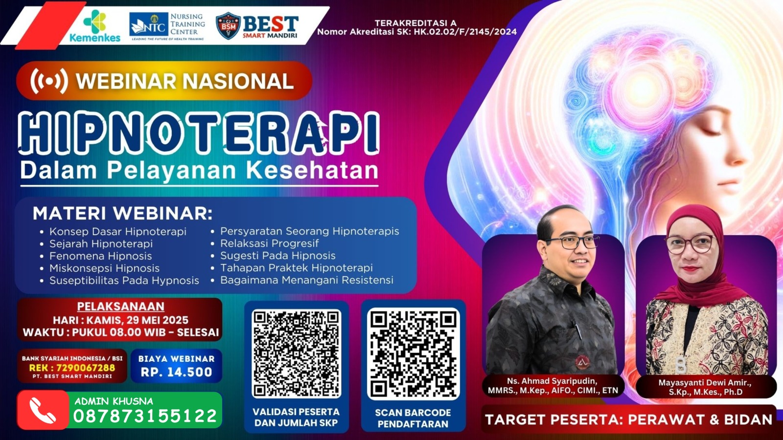 Hipnoterapi Dalam Pelayanan Kesehatan Angkatan 1