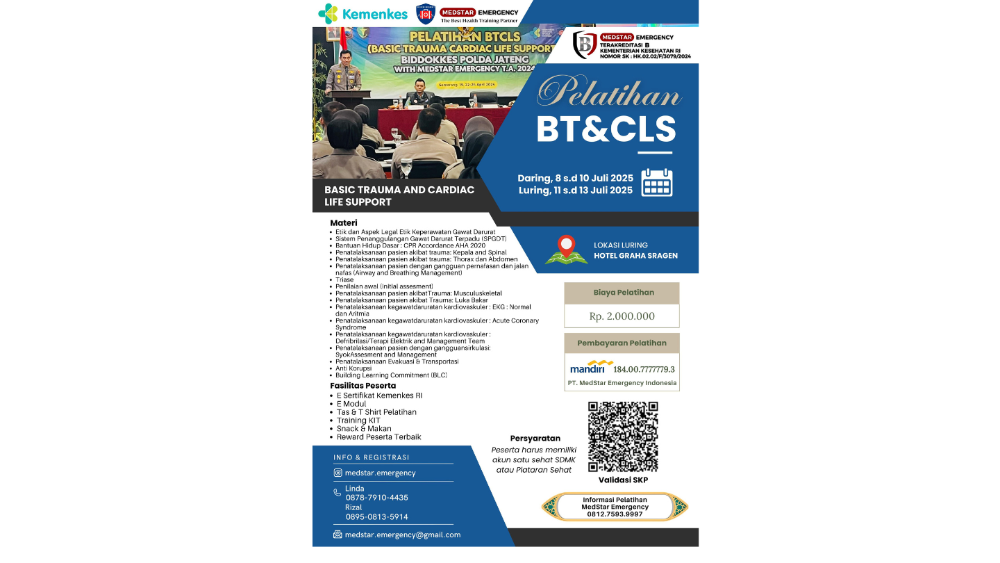 Pelatihan Basic Trauma Cardiac Life Support (BTCLS) Angkatan 4