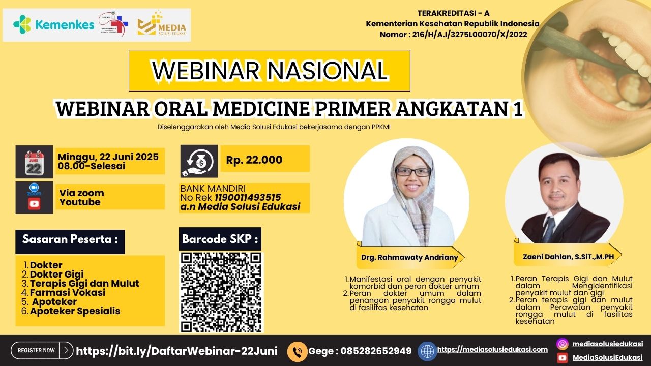 WEBINAR ORAL MEDICINE PRIMER Angkatan 1
