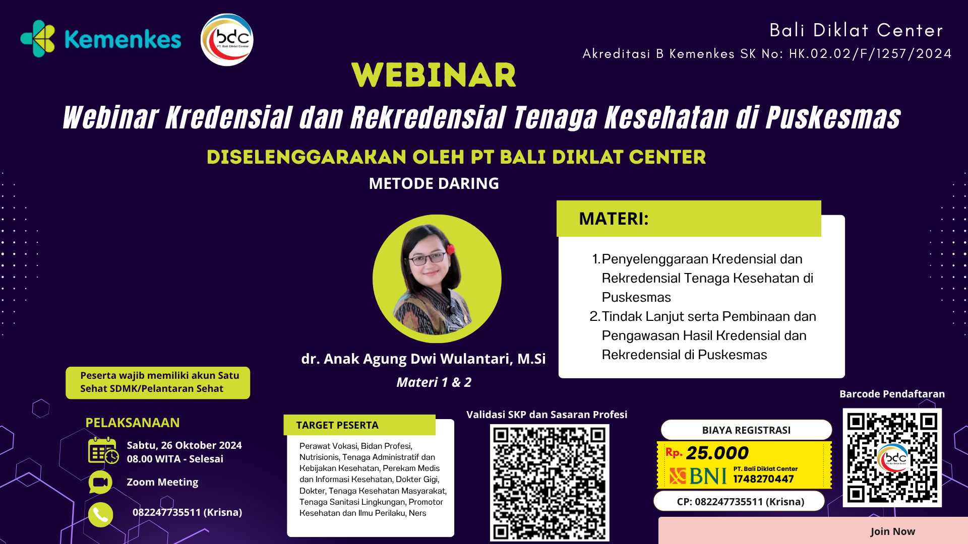 Webinar Kredensial dan Rekredensial Tenaga Kesehatan di Puskesmas