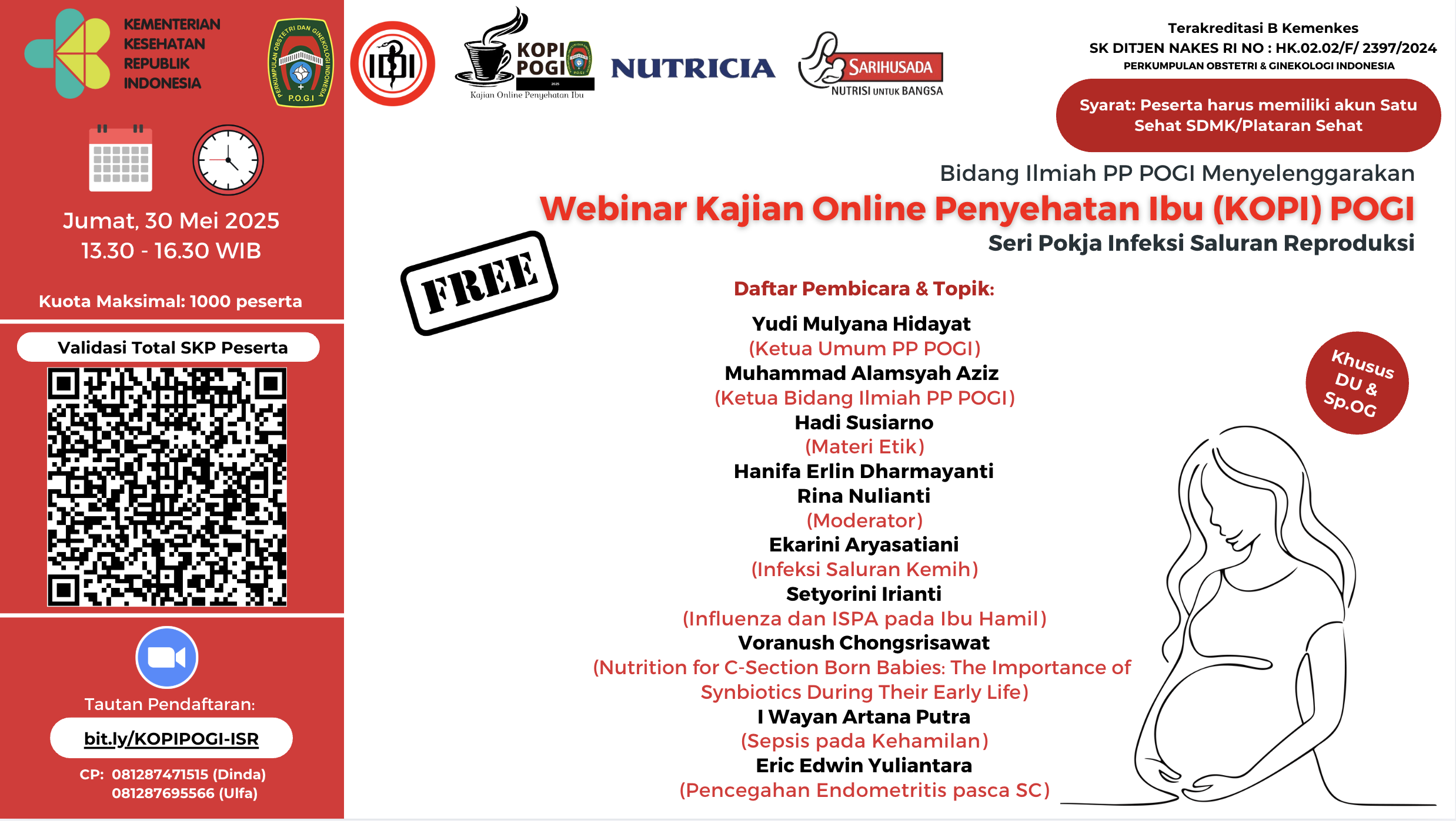 Webinar KOPI POGI - Seri Infeksi Saluran Reproduksi (ISR) Angkatan 1