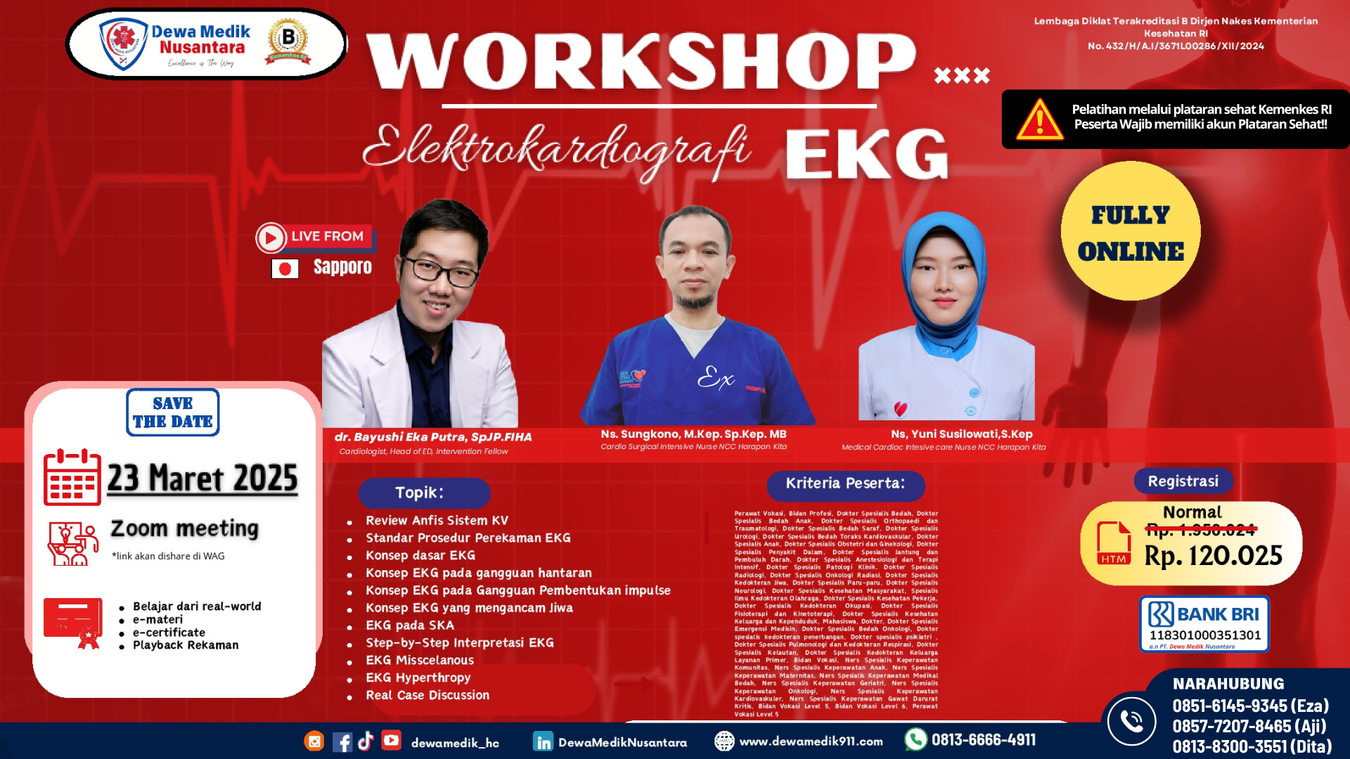 Workshop Elektrokardiografi (EKG) Online
