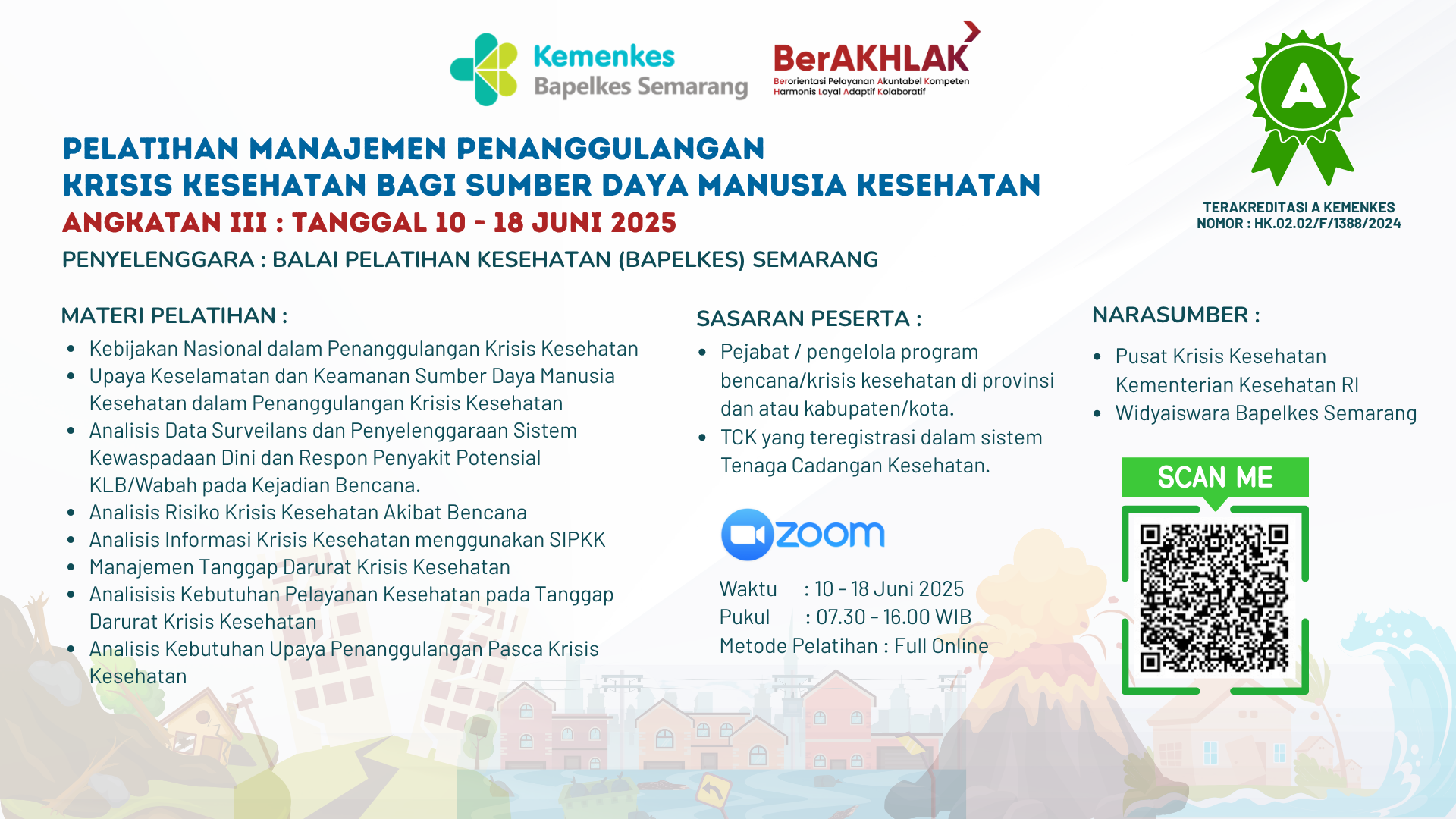 Pelatihan Manajemen Penanggulangan Krisis Kesehatan Bagi Sumber Daya Manusia Kesehatan Angkatan 3