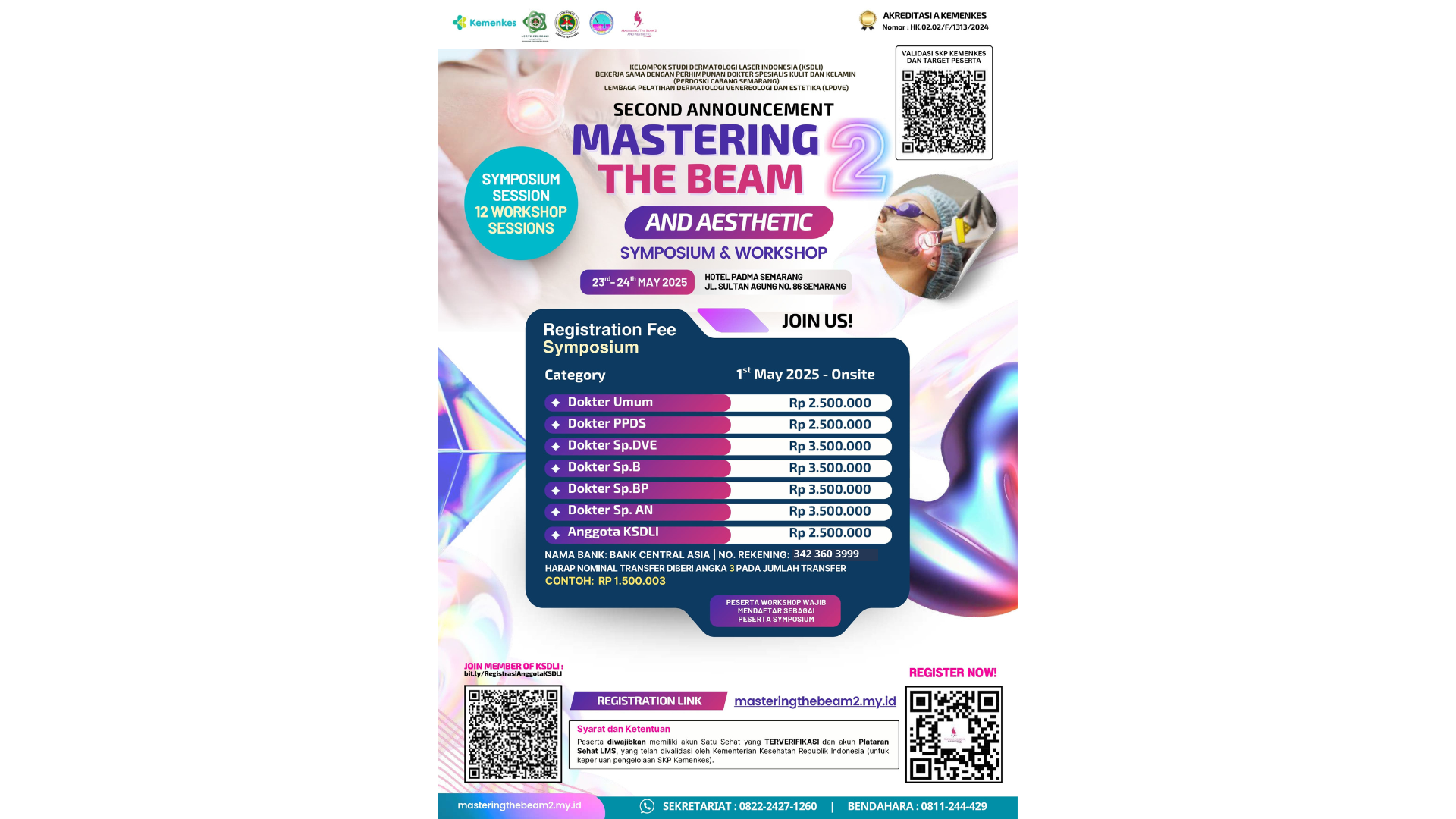 SIMPOSIUM MASTERING THE BEAM 2 AND AESTHETIC Angkatan 1
