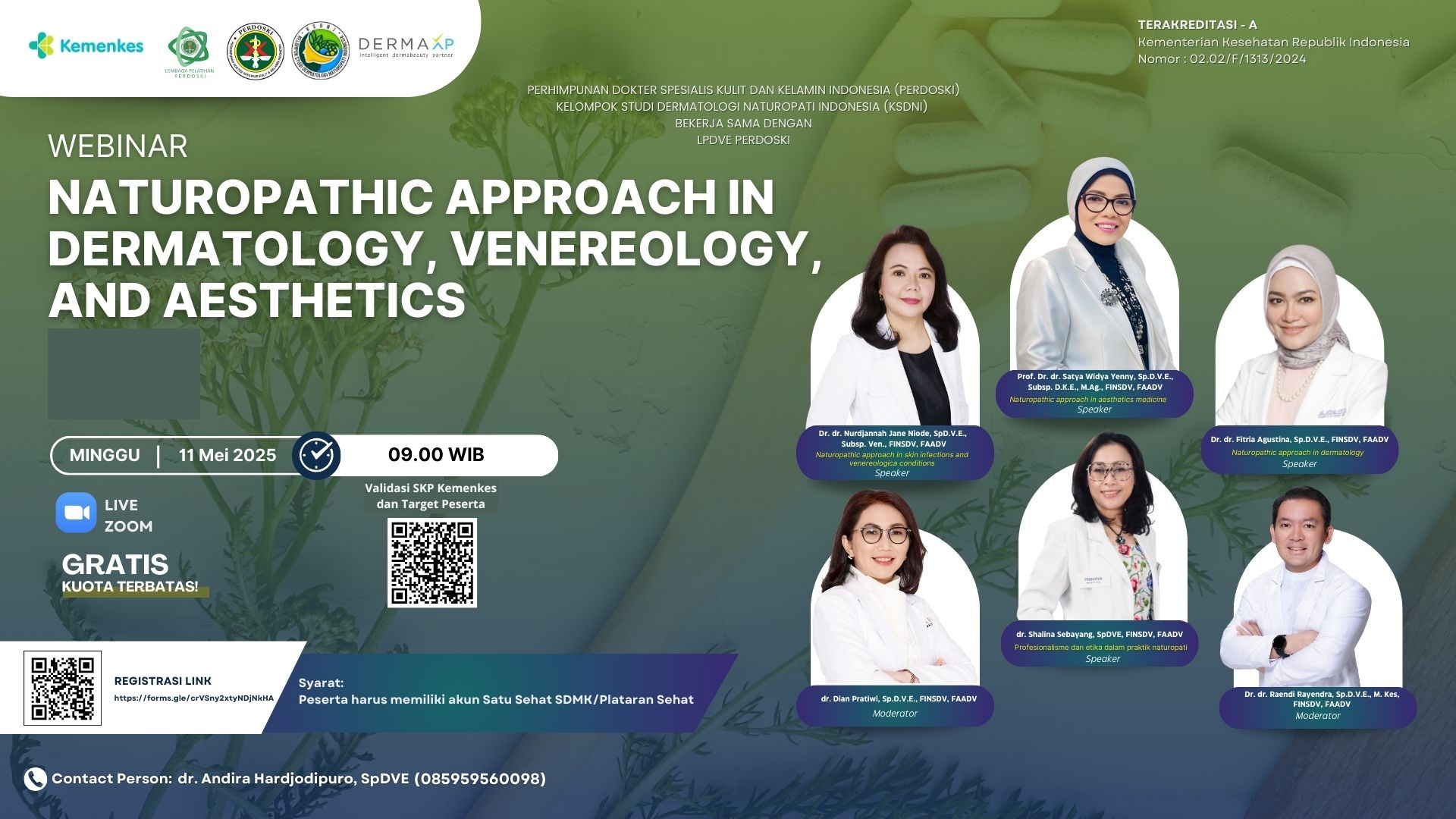 Naturopathic Approach in Dermatology, Venereology, and Aesthetics Angkatan 1