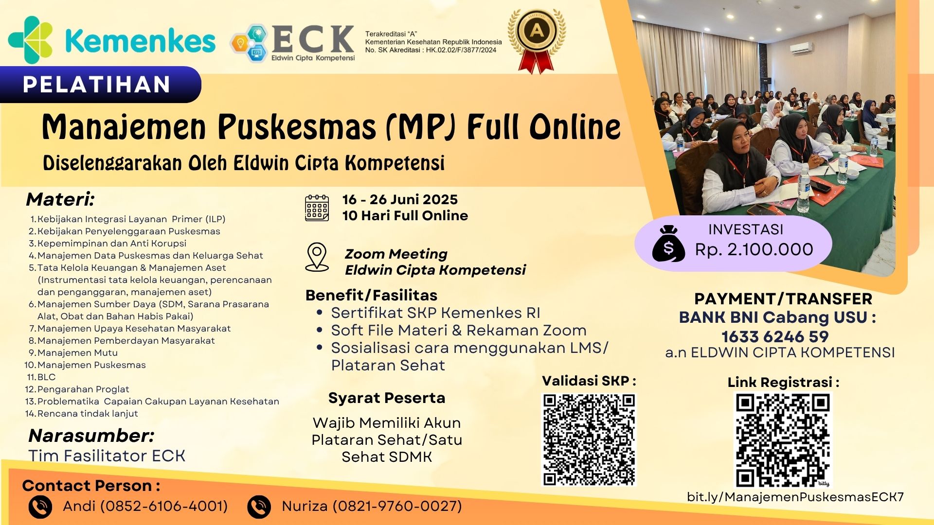 Pelatihan Manajemen Puskesmas (MP) Angkatan 7