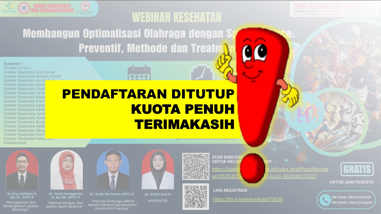 Membangun Optimalisasi Olahraga dengan Sport Science : Preventif, Metode, Treatment dan Gizi Suportif Angkatan 1
