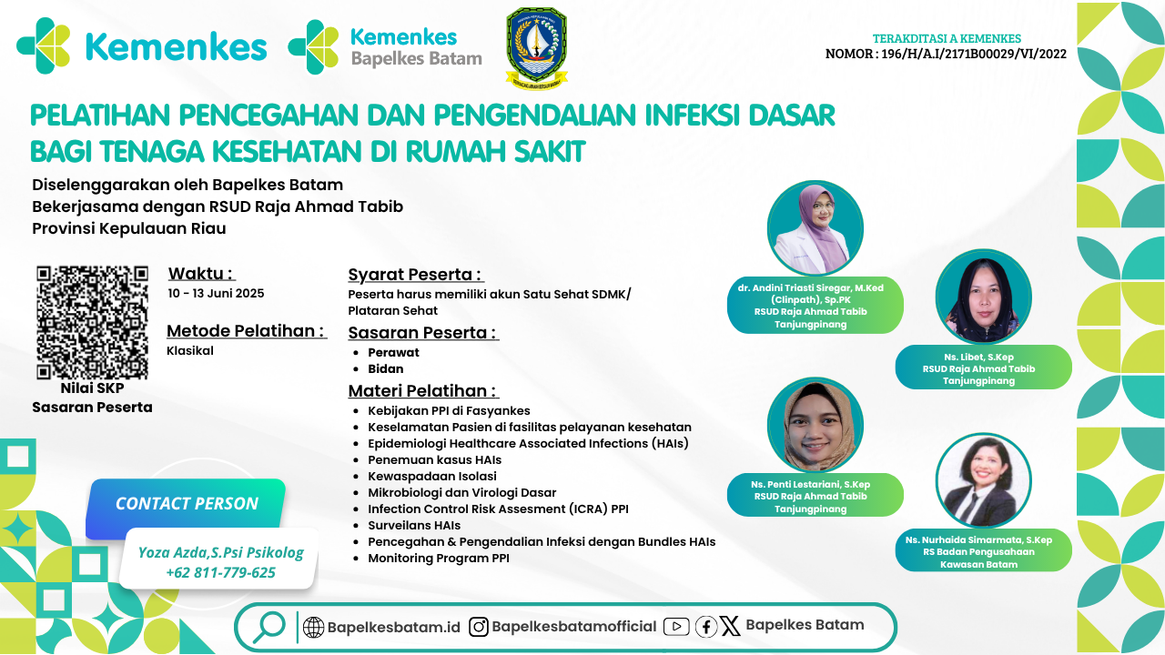 Pelatihan Pencegahan Dan Pengendalian Infeksi Dasar Bagi Tenaga Kesehatan Di Rumah Sakit Angkatan 1