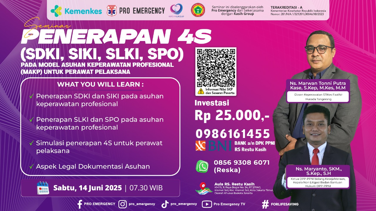 Penerapan 4S (SDKI, SIKI, SLKI, SPO) Pada Model Asuhan Keperawatan Profesional (MAKP) Untuk Perawat Pelaksana  Angkatan 1