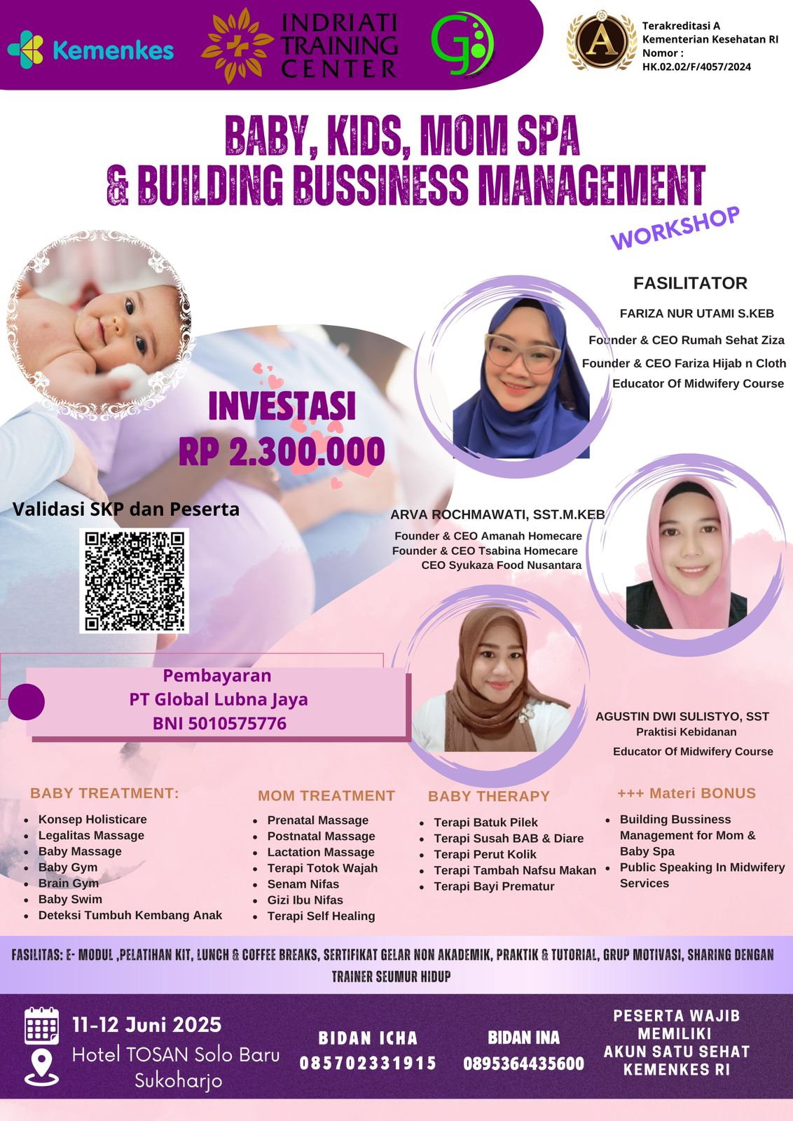 Workshop Mom Baby Spa Angkatan 1