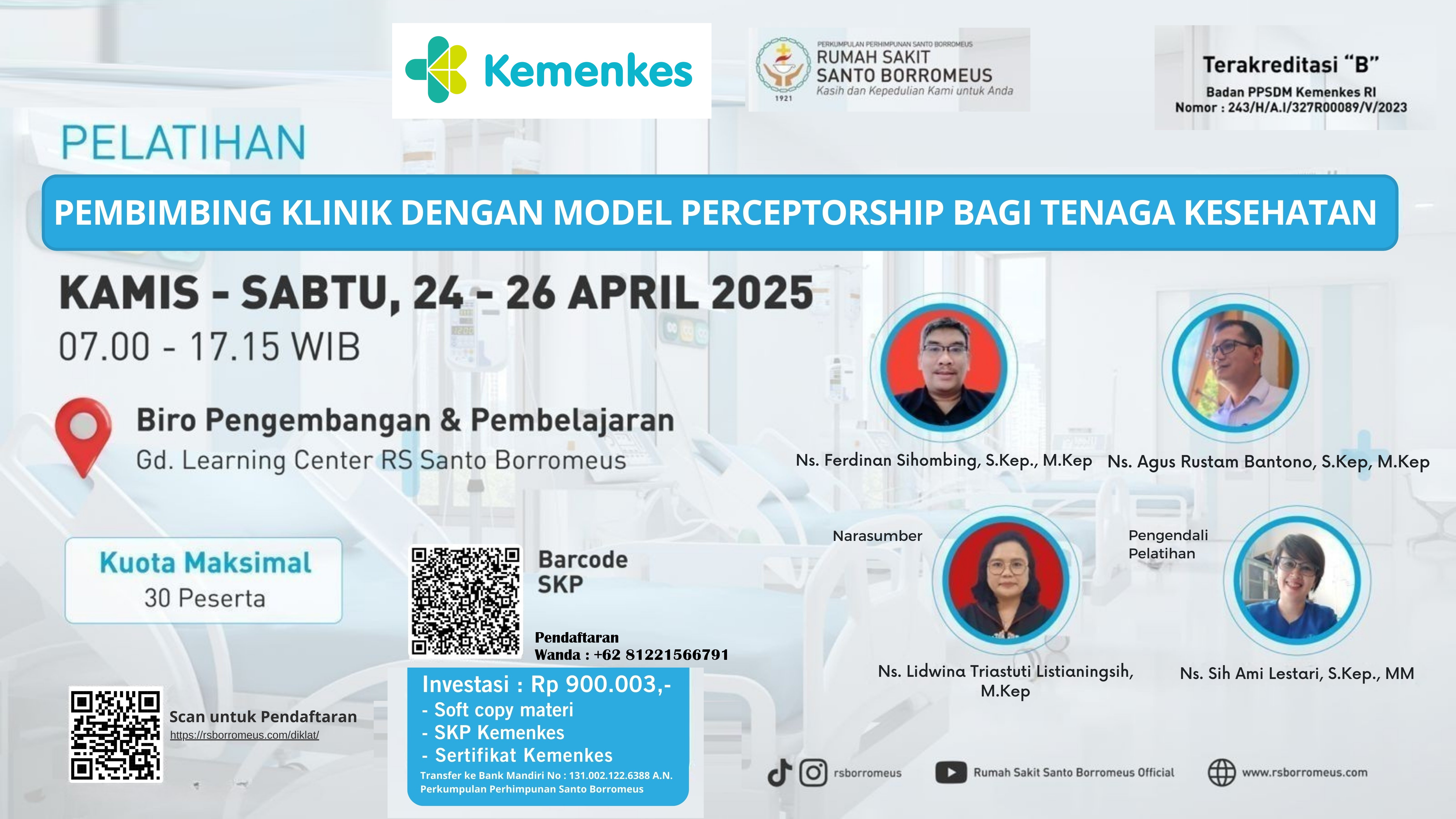 Pelatihan Pembimbing Klinik dengan Model Perceptorship bagi Tenaga Kesehatan Angkatan 1