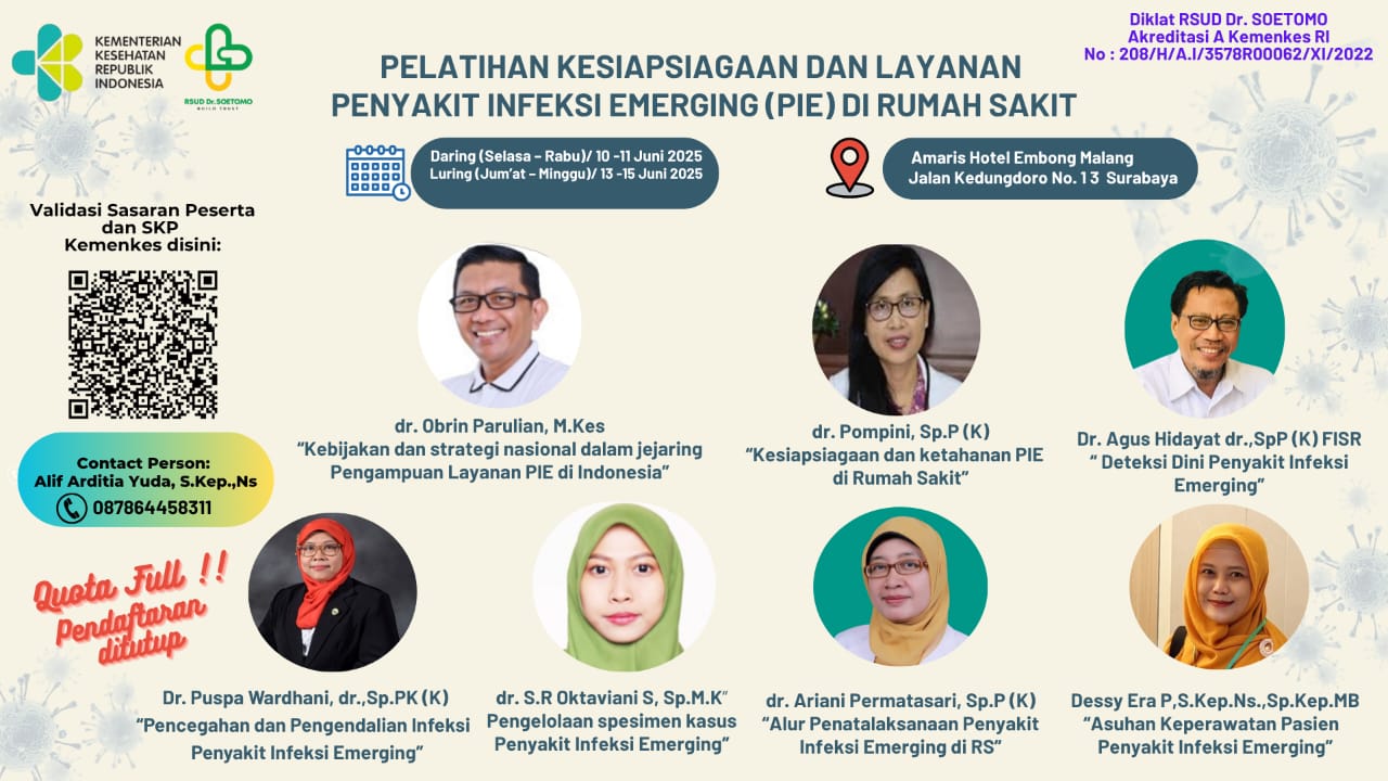 Pelatihan Kesiapsiagaan dan Pelayanan Penyakit Infeksi Emerging (PIE) Di Rumah Sakit Angkatan 1