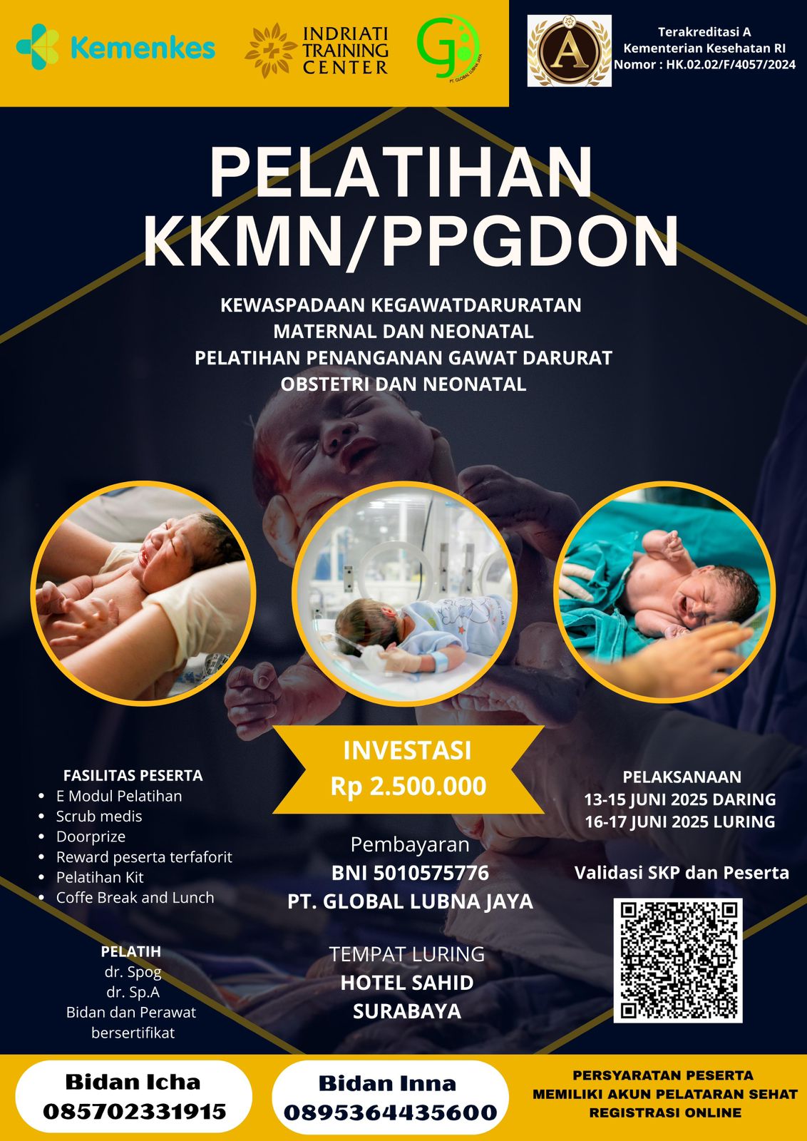 Pelatihan Kewaspadaan Kegawatdaruratan Maternal dan Neonatal bagi Bidan di Fasyankes Primer (KKMN) Angkatan 1