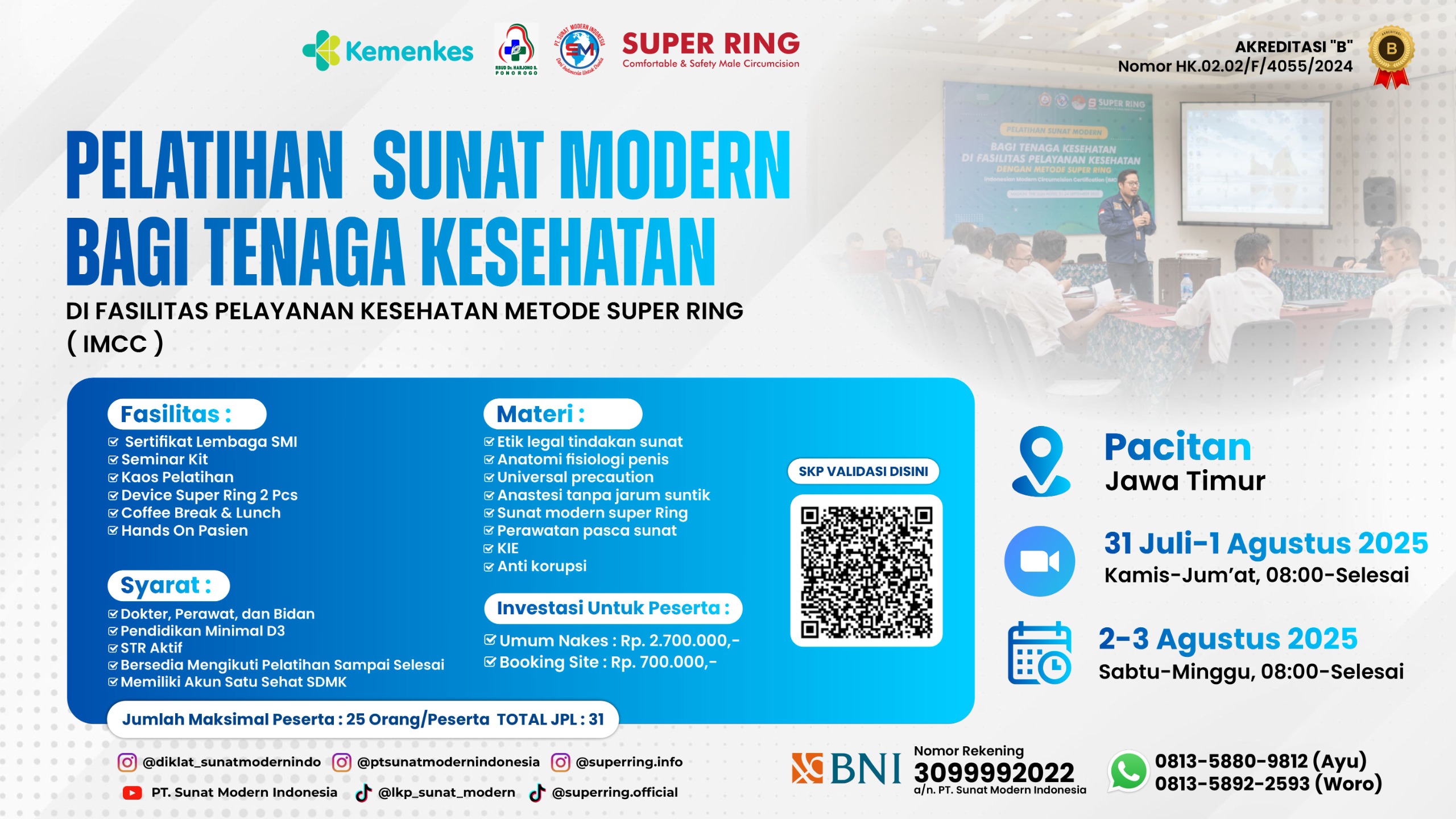 Pelatihan Sunat Modern Bagi Tenaga Kesehatan Di Fasilitas Pelayanan Kesehatan Angkatan 1