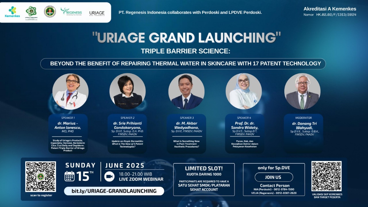 Webinar “Triple Barrier Science – Beyond The Benefits of Repairing Thermal Water in Skincare  with 17 Patents Technology”.  Angkatan 1