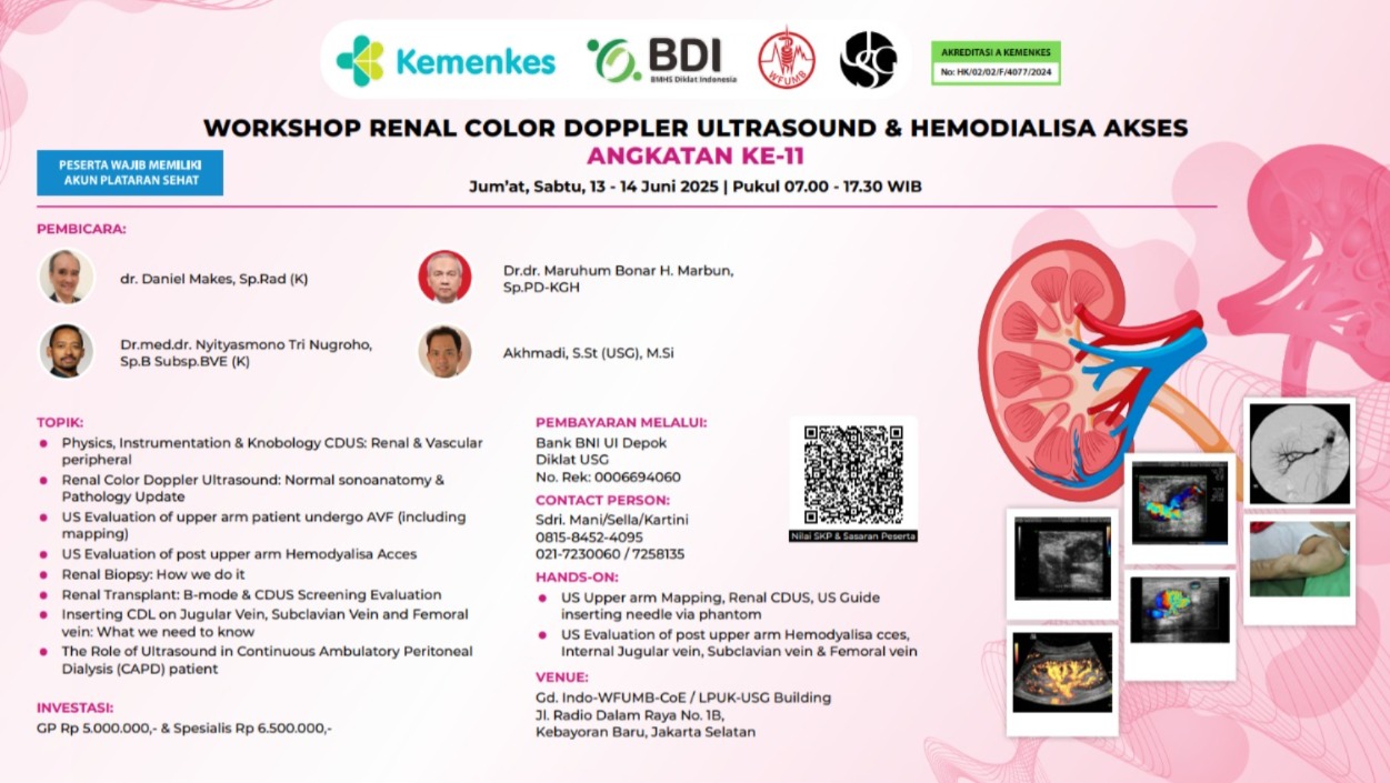 Renal Color Doppler Ultrasound &  Hemodialisa Akses Ke-11 Angkatan 11