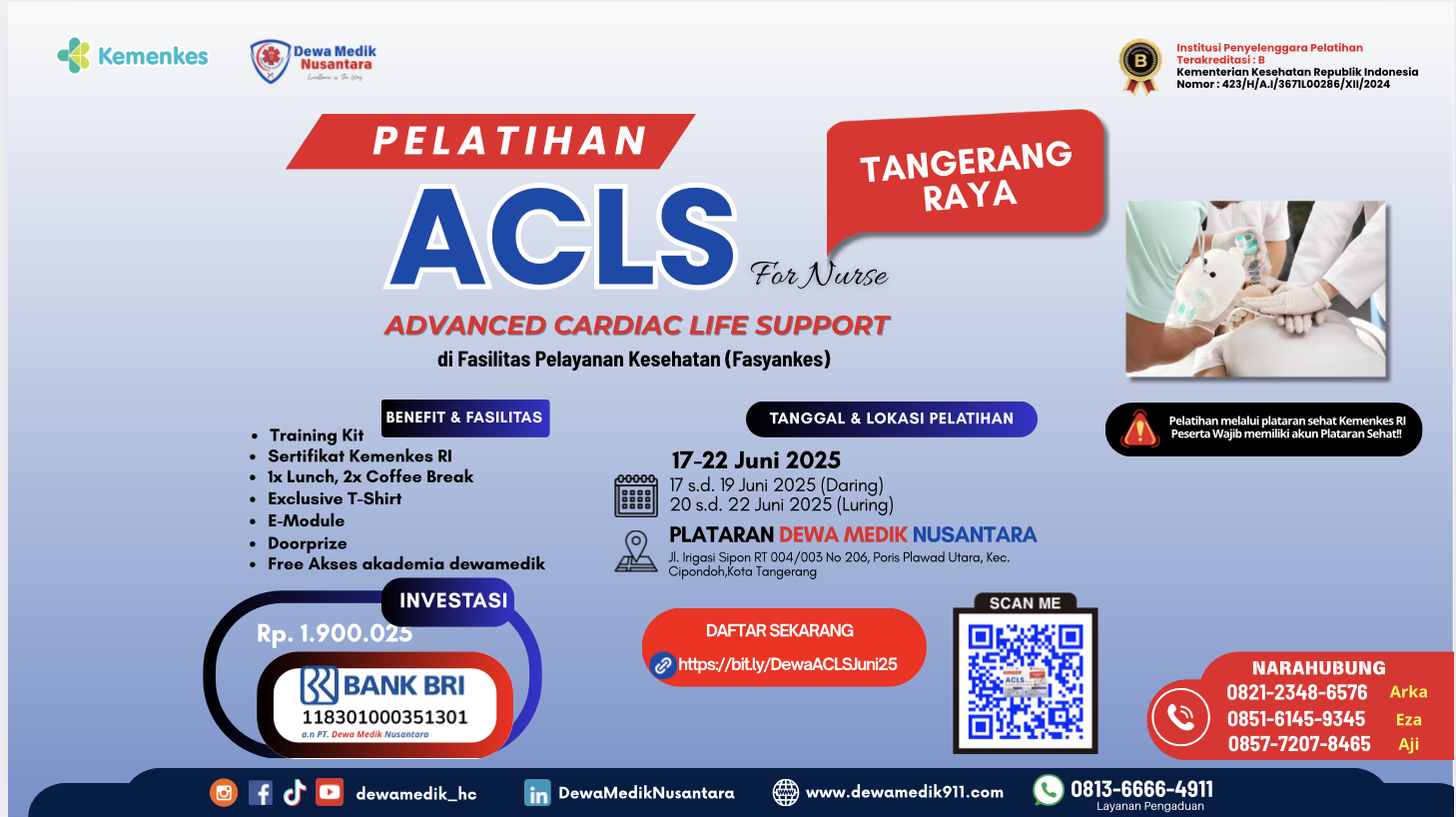 Pelatihan Advance Cardiac Life Support (ACLS) bagi Perawat Angkatan 1