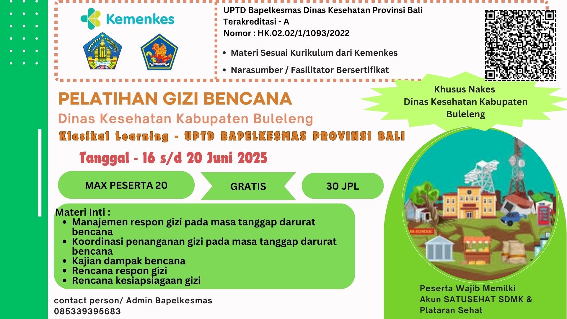 Pelatihan Gizi Bencana Angkatan 1