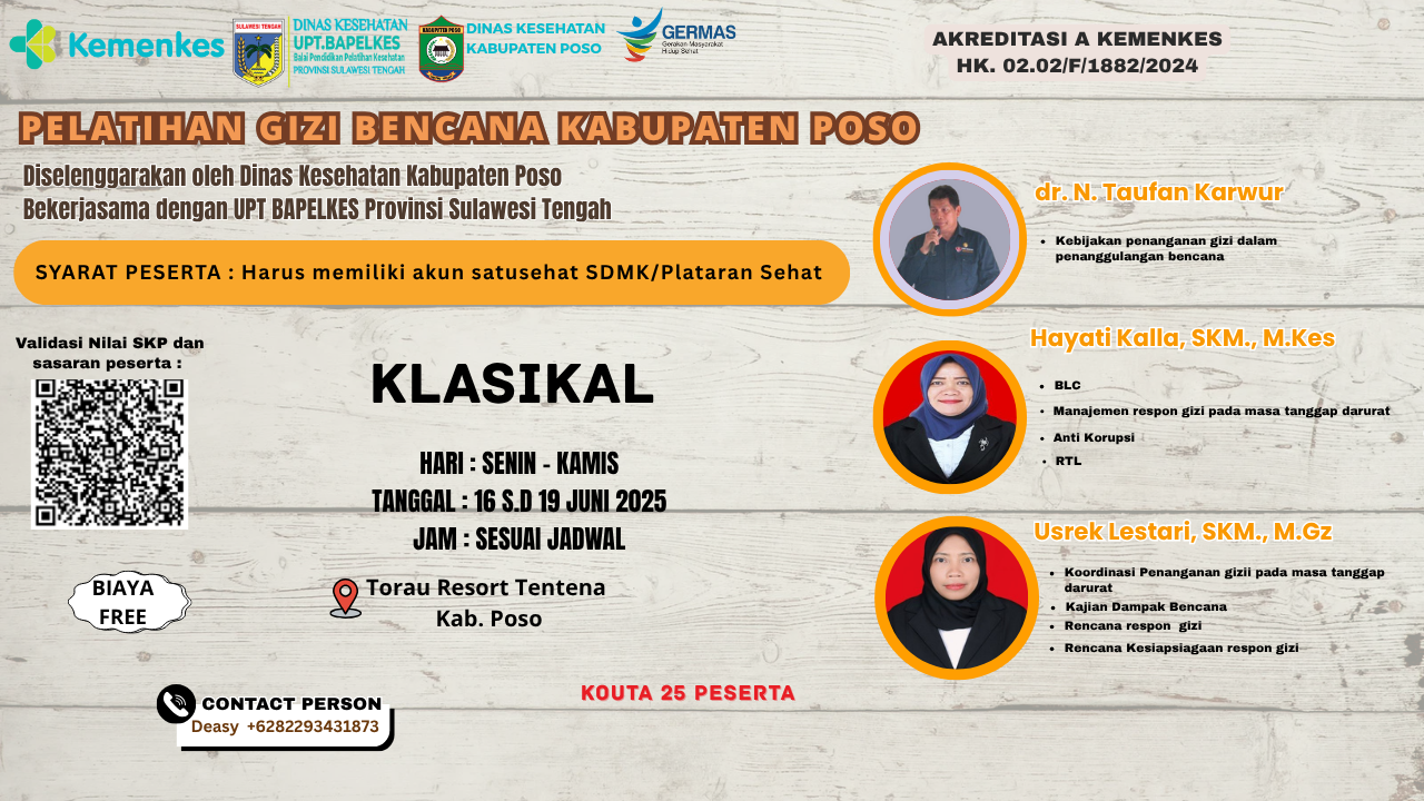 Pelatihan Gizi Bencana Angkatan 1
