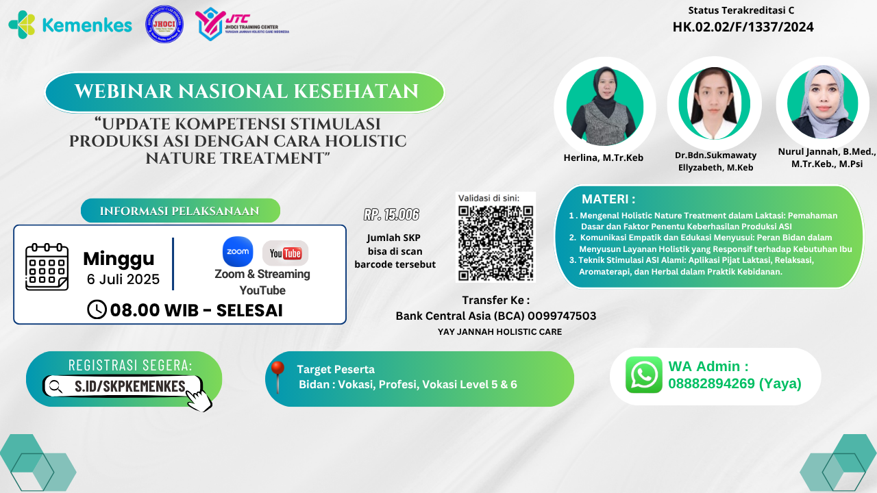 Webinar Bidan_Update Kompetensi Stimulasi Produksi ASI dengan cara holistic nature treatment Angkatan 1
