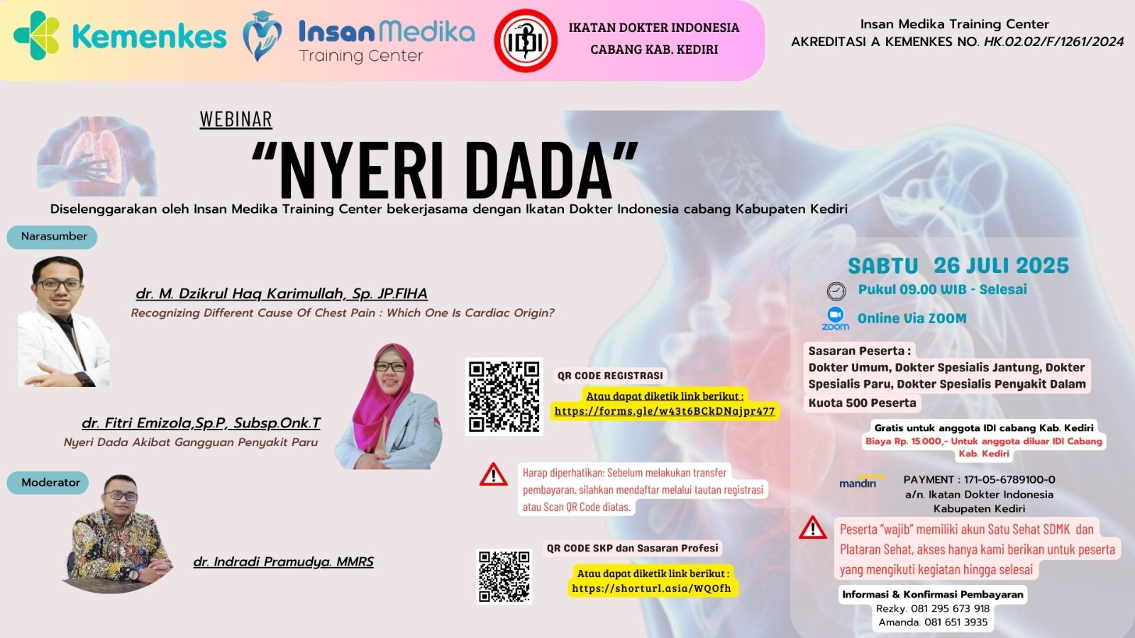 Webinar ‘Nyeri Dada’ Angkatan 1