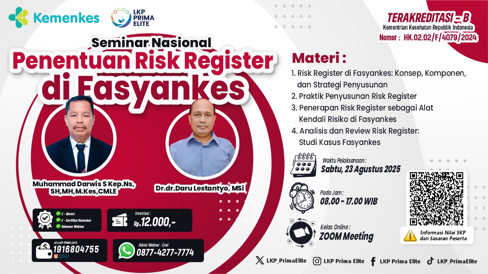 Penentuan Risk Register di Fasyankes  Angkatan 1
