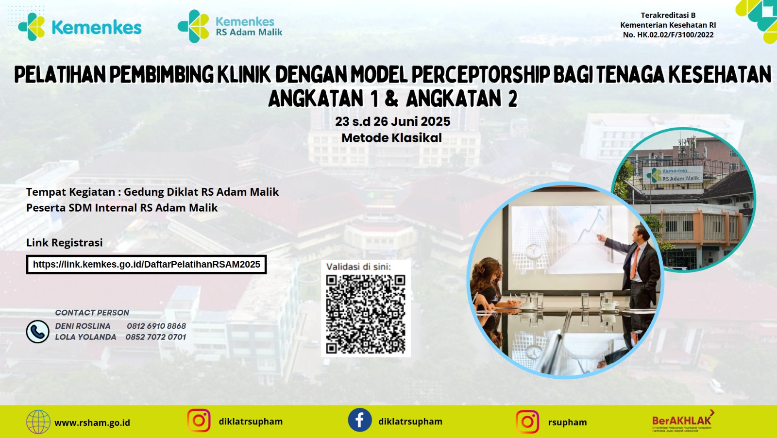 Pelatihan Pembimbing Klinik dengan Model Perceptorship bagi Tenaga Kesehatan Angkatan 1