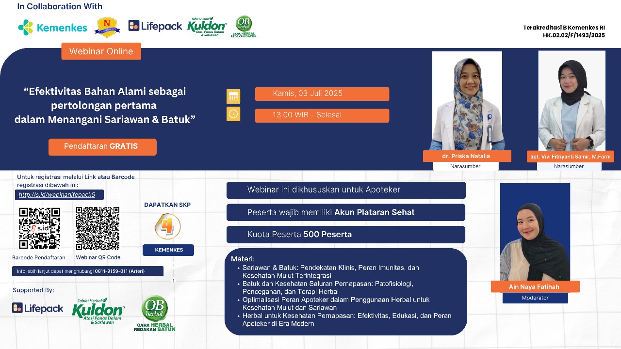 Efektivitas Bahan Alami sebagai pertolongan pertama dalam Menangani Sariawan & Batuk Angkatan 1