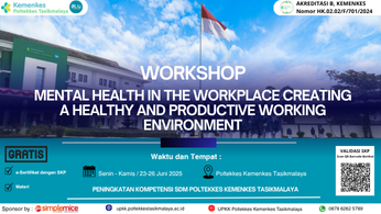 Workshop MENTAL HEALTH IN THE WORKPLACE CREATING A HEALTHY AND PRODUCTIVE WORKING ENVIRONMENT (Kesehatan Mental Di Tempat Kerja Menciptakan Lingkungan Kerja Yang Sehat Dan Produktif) Angkatan 1