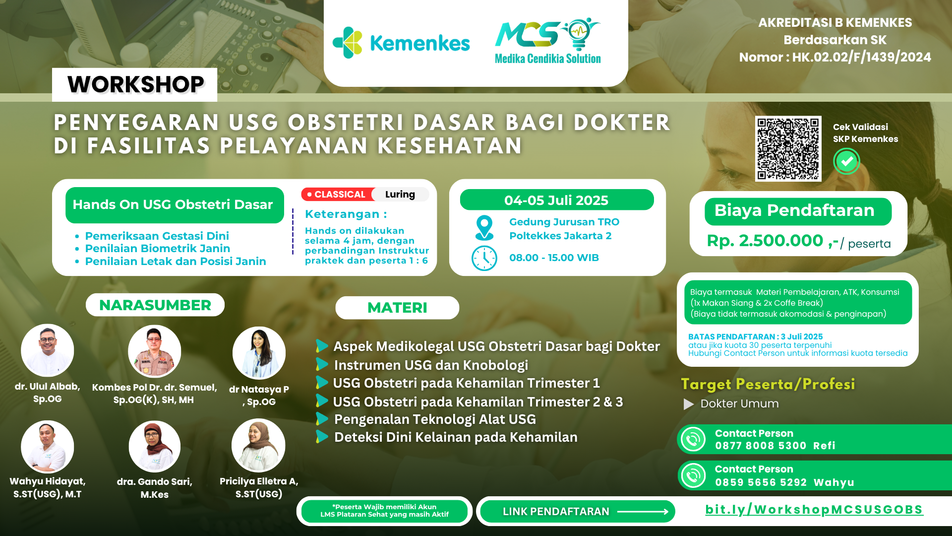 USG Obstetri Dasar Terbatas Bagi Dokter di Fasilitas Pelayanan Kesehatan Angkatan 3