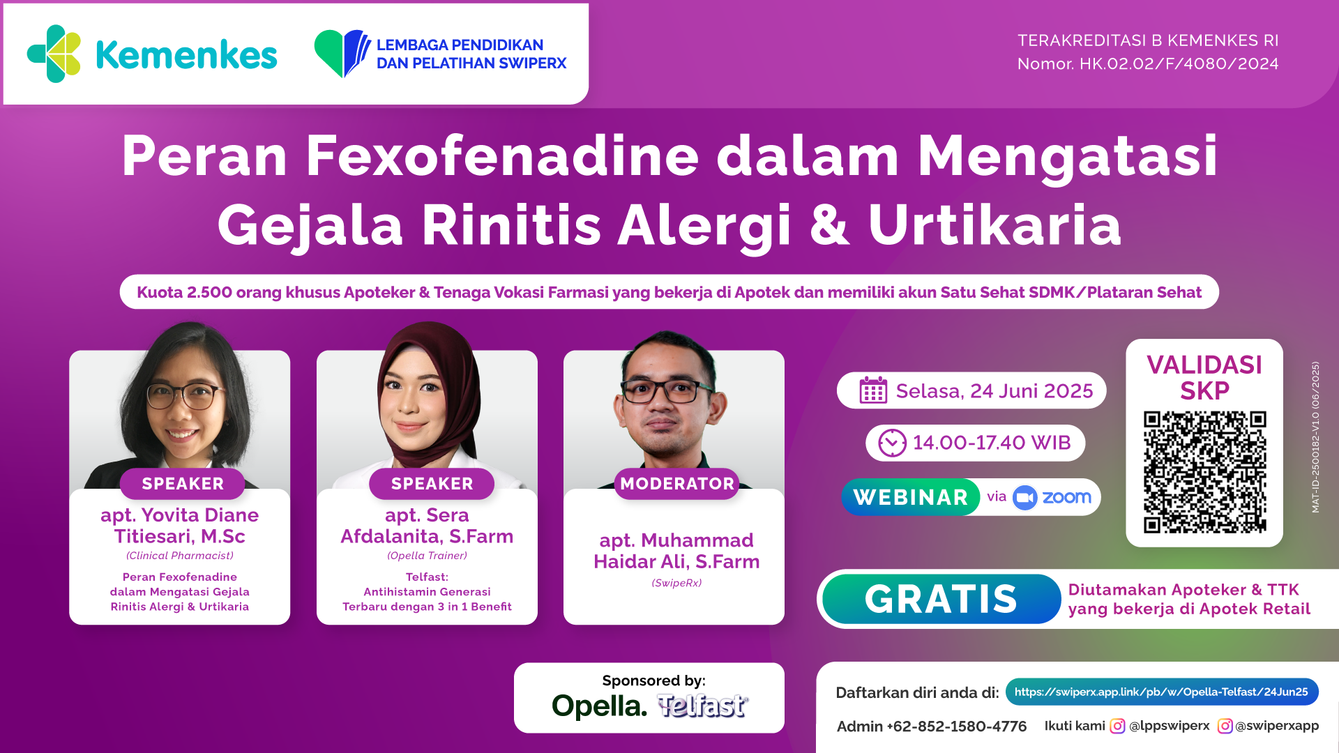 Peran Fexofenadine dalam Mengatasi Gejala Rinitis Alergi & Urtikaria Angkatan 1