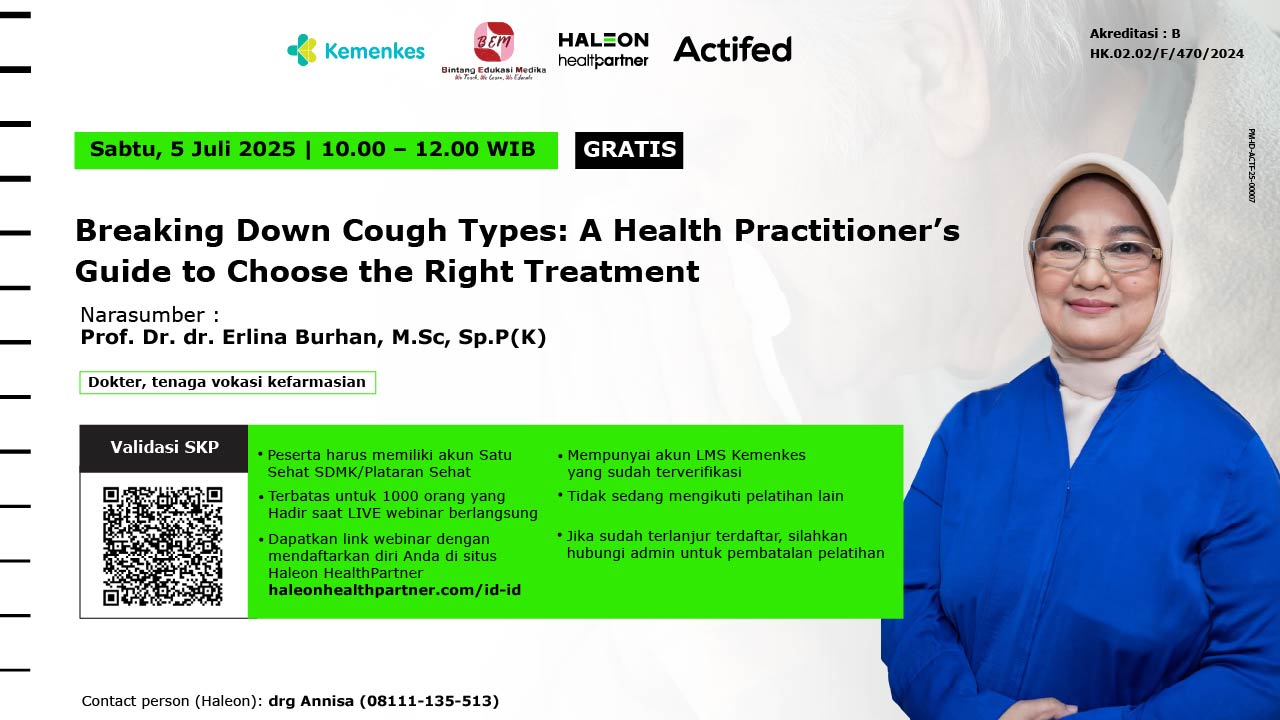 Webinar “Breaking Down Cough Types: A Health Practitioner’s Guide to Choose the Right Treatment”  Angkatan 1