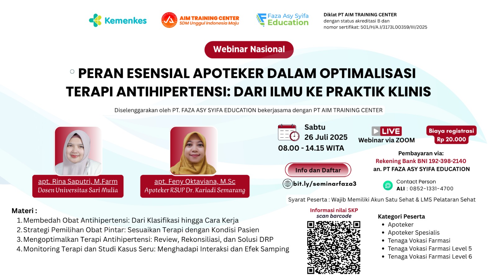 PERAN ESENSIAL APOTEKER DALAM OPTIMALISASI TERAPI ANTIHIPERTENSI: DARI ILMU KE PRAKTIK KLINIS Angkatan 2