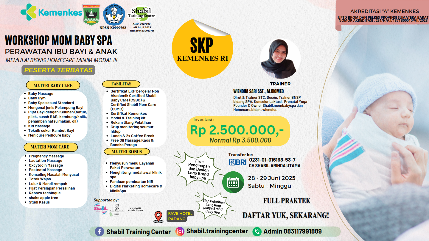 Workshop Mom & Baby Spa Angkatan 1