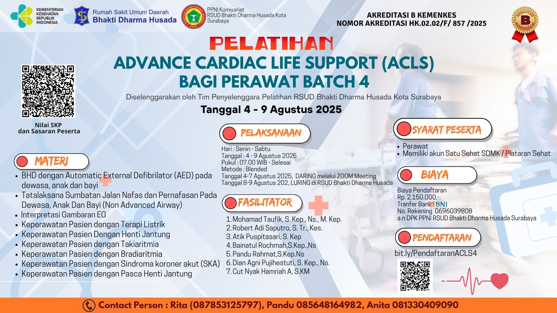Pelatihan Advance Cardiac Life Support (ACLS) bagi Perawat Angkatan 4