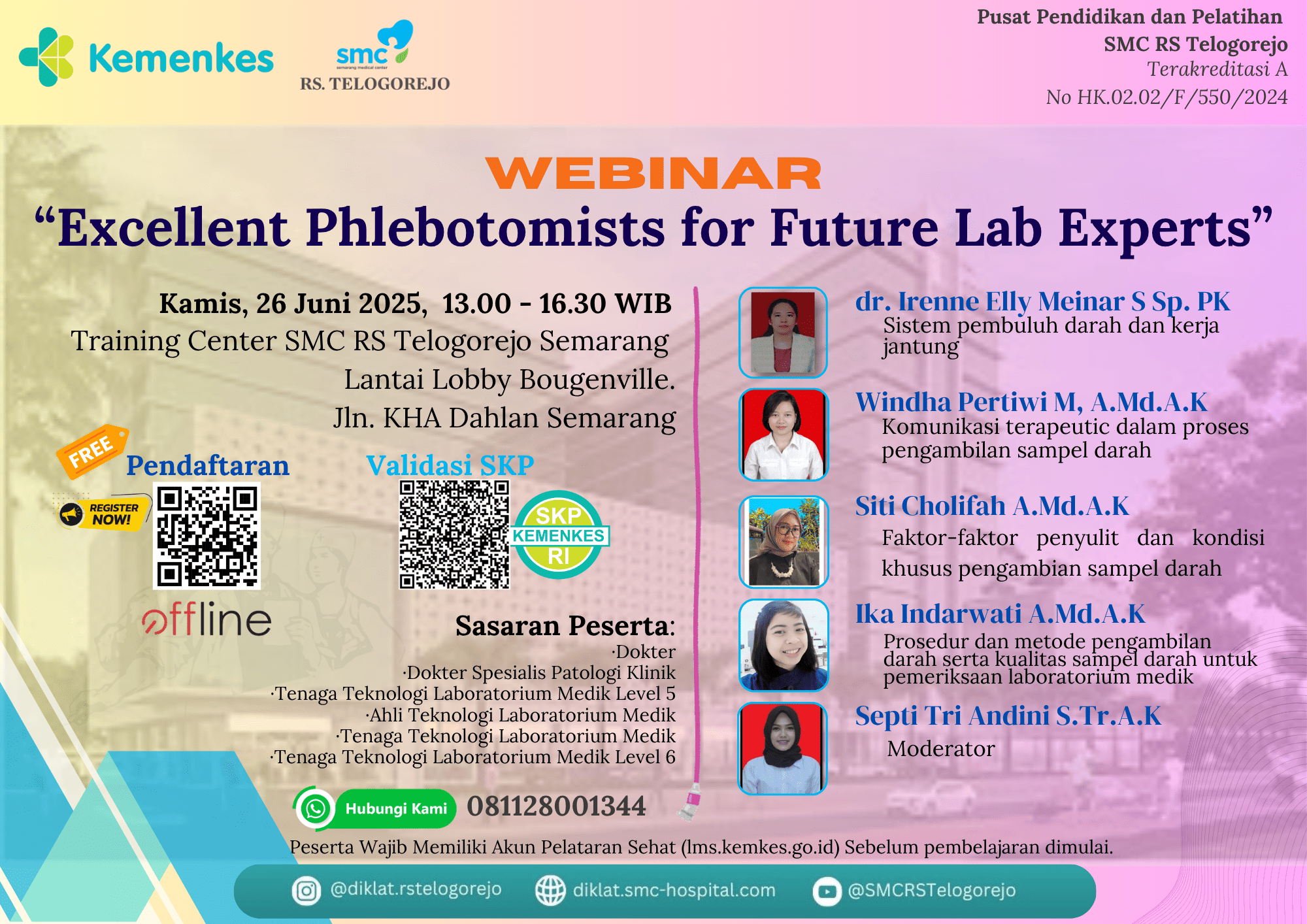 Webinar Excellent Phlebotomists for Future Lab Experts Angkatan 1