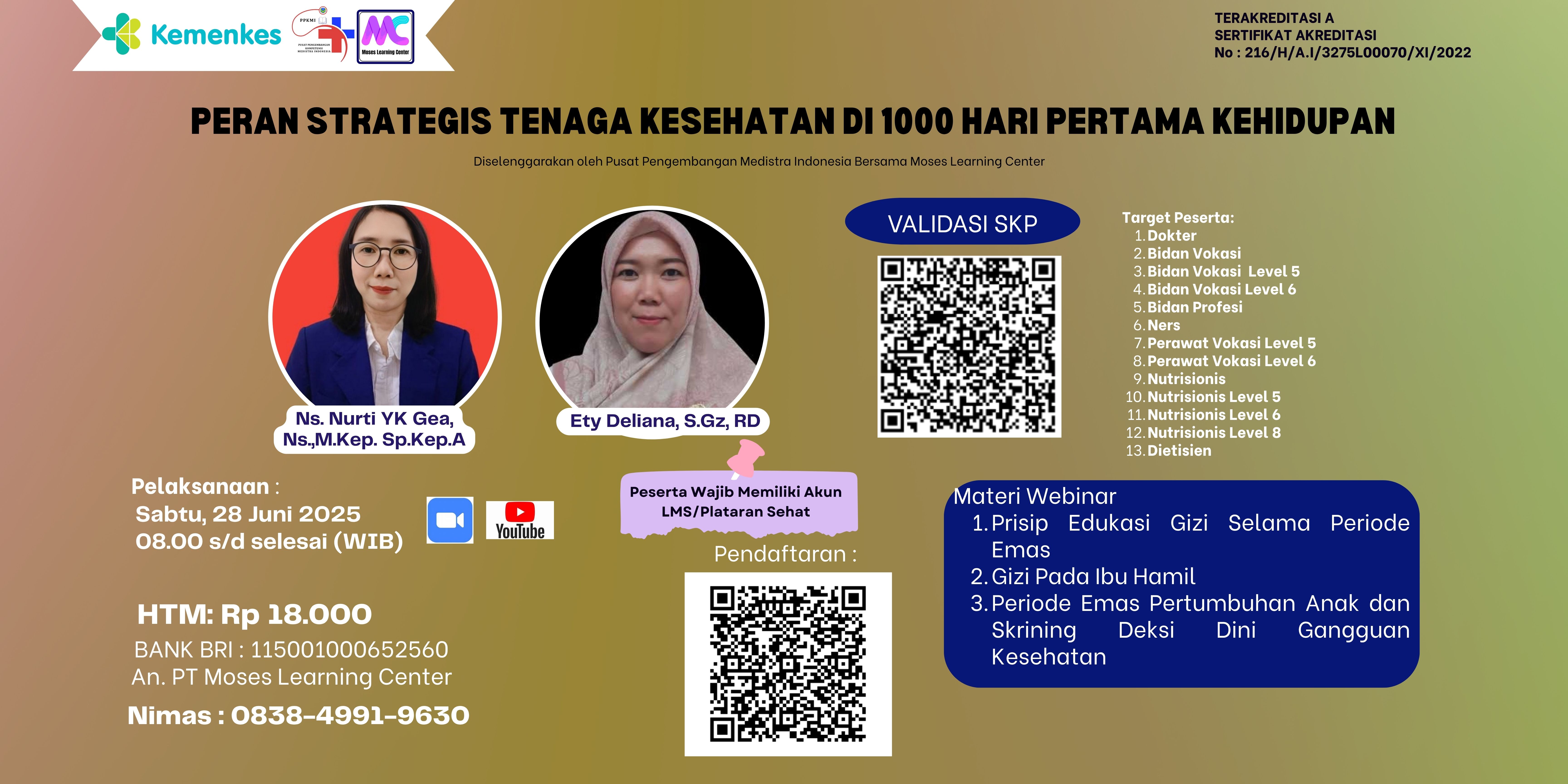 Peran Strategis Tenaga Kesehatan di 1000 Hari Pertama Kehidupan Angkatan 1
