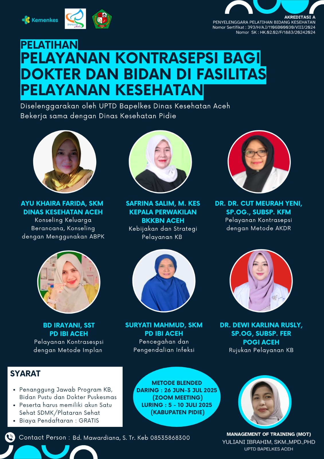 Pelatihan Pelayanan Kontrasepsi bagi Dokter dan Bidan di Fasilitas Pelayanan Kesehatan Angkatan 4