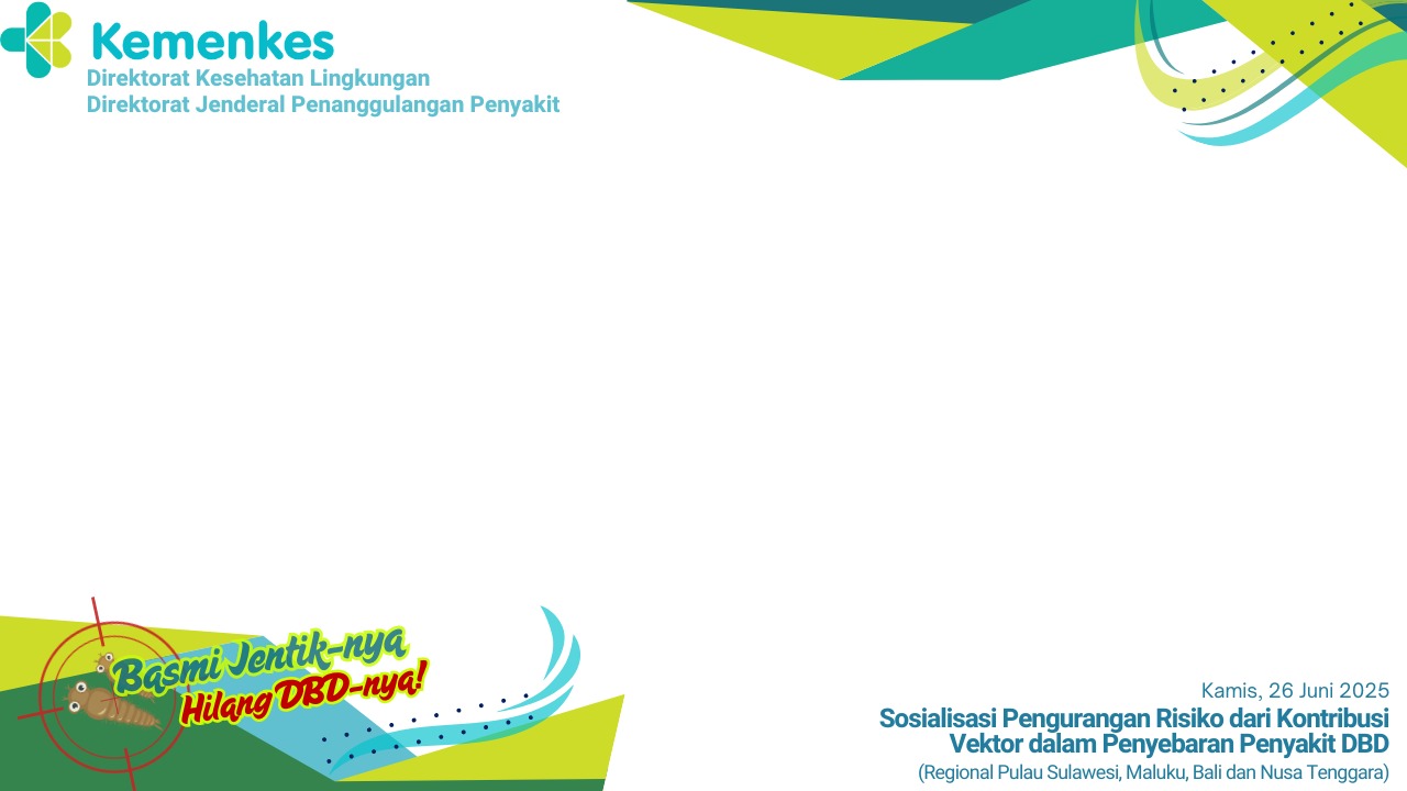 Sosialisasi Pengurangan Risiko dari  Kontribusi Vektor dalam Penyebaran Penyakit DBD, (Regional Pulau Sulawesi, Maluku, Bali, dan Nusa Tenggara))