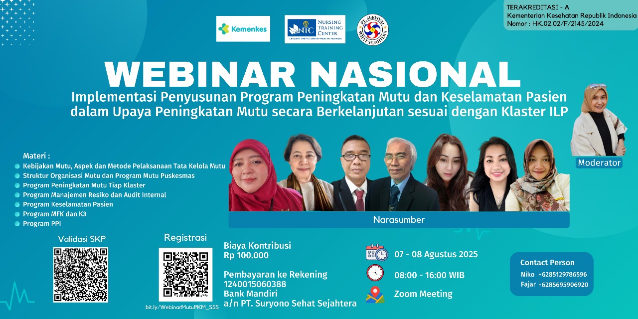 Implementasi Penyusunan Program Peningkatan Mutu dan Keselamatan  Pasien dalam Upaya Peningkatan Mutu secara Berkelanjutan sesuai dengan Klaster ILP Angkatan 1