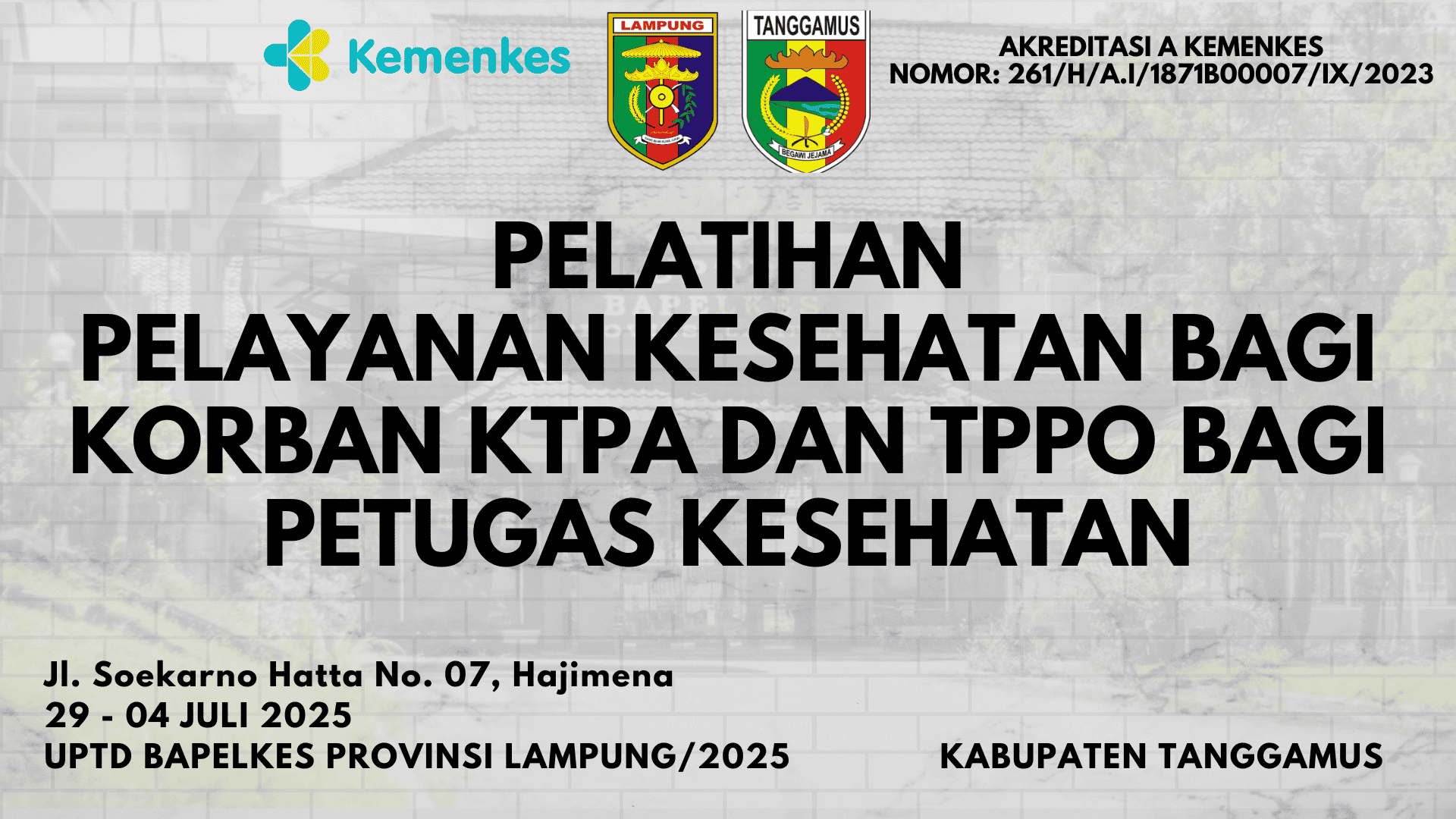 Pelatihan Pelayanan Kesehatan bagi Korban KTPA dan TPPO bagi Petugas Kesehatan Angkatan 1