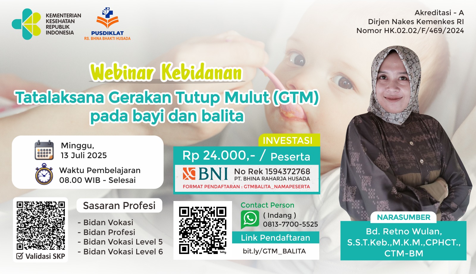 Tatalaksana GerakanTutup Mulut (GTM) pada bayi dan  balita  Angkatan 1