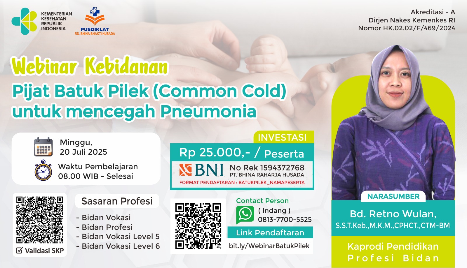 Pijat Batuk Pilek (Common Cold) untuk mencegah Pneumonia Angkatan 1