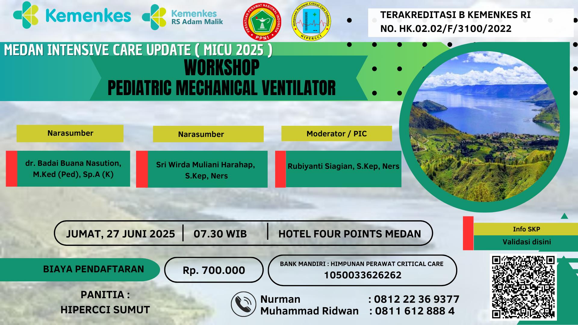 WORKSHOP PEDIATRIC MECHANICAL VENTILATOR Angkatan 1