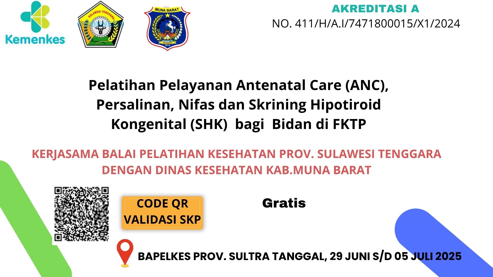 Pelatihan Pelayanan Antenatal Care, Persalinan, Nifas Dan Skrining Hipotiroid Kongenital (SHK) Bagi Bidan di FKTP Angkatan 1