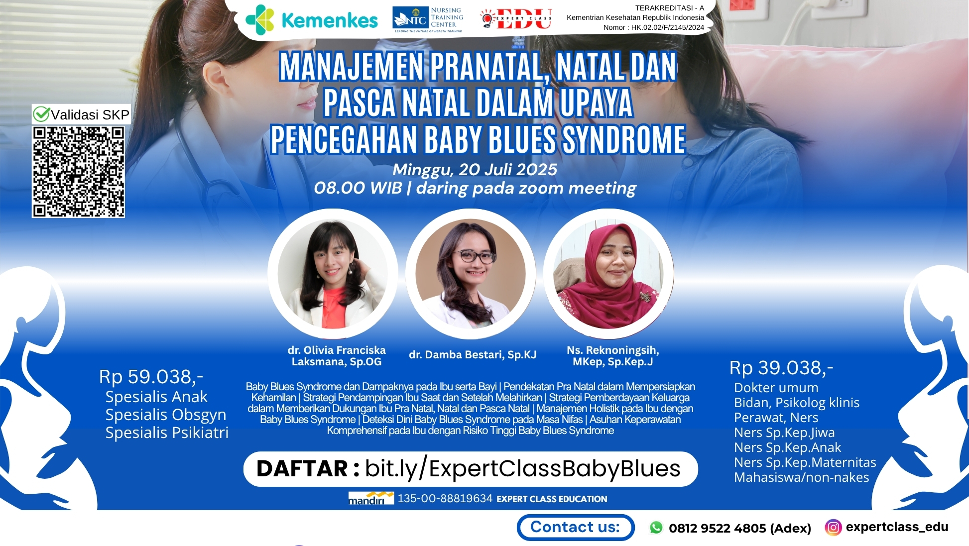 Manajemen Pranatal, Natal, dan Pasca Natal dalam Upaya Pencegahan Baby Blues Syndrome Angkatan 1