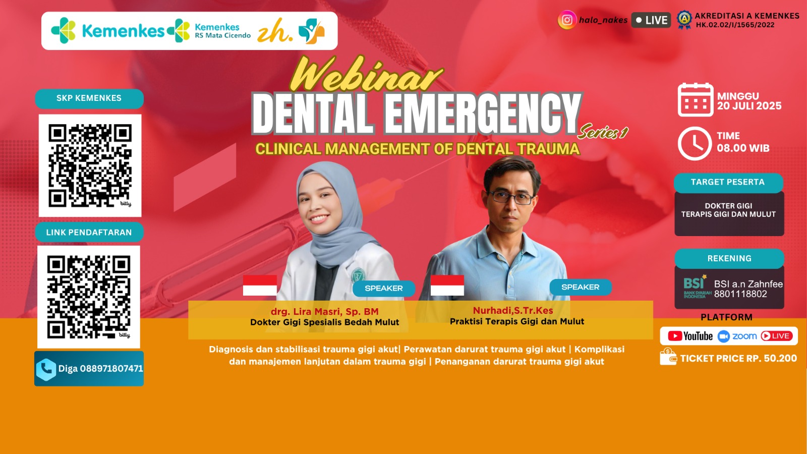 Clinical Management Of Dental Trauma (Webinar Dental Emergency Series 1) Angkatan 1