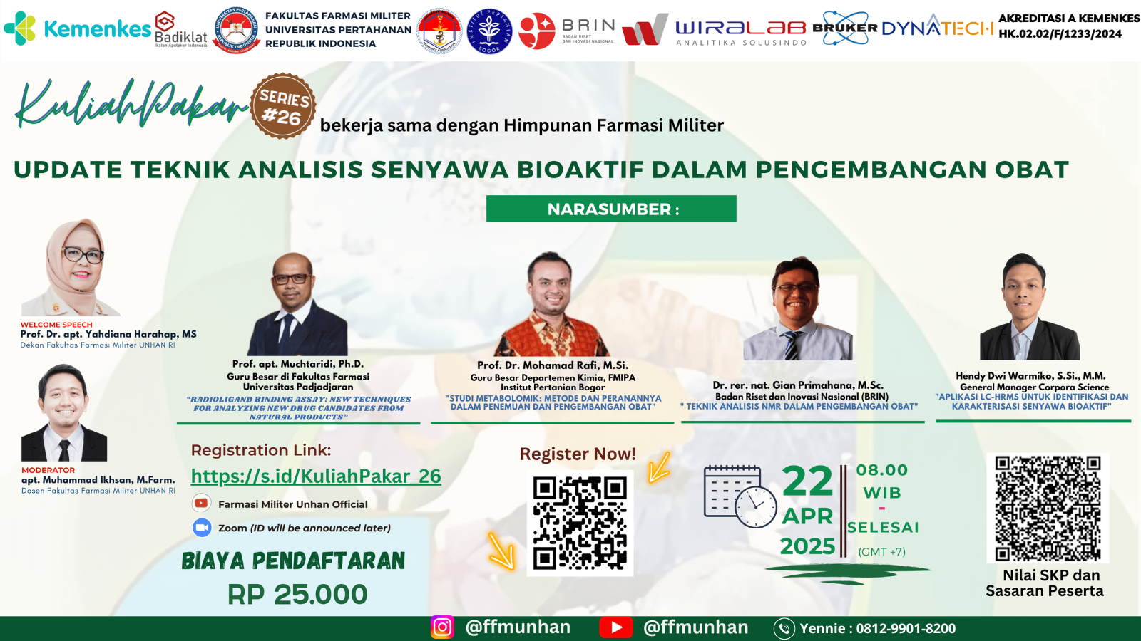 Webinar Update Teknik Analisis Senyawa Bioaktif dalam Pengembangan Obat Angkatan 1
