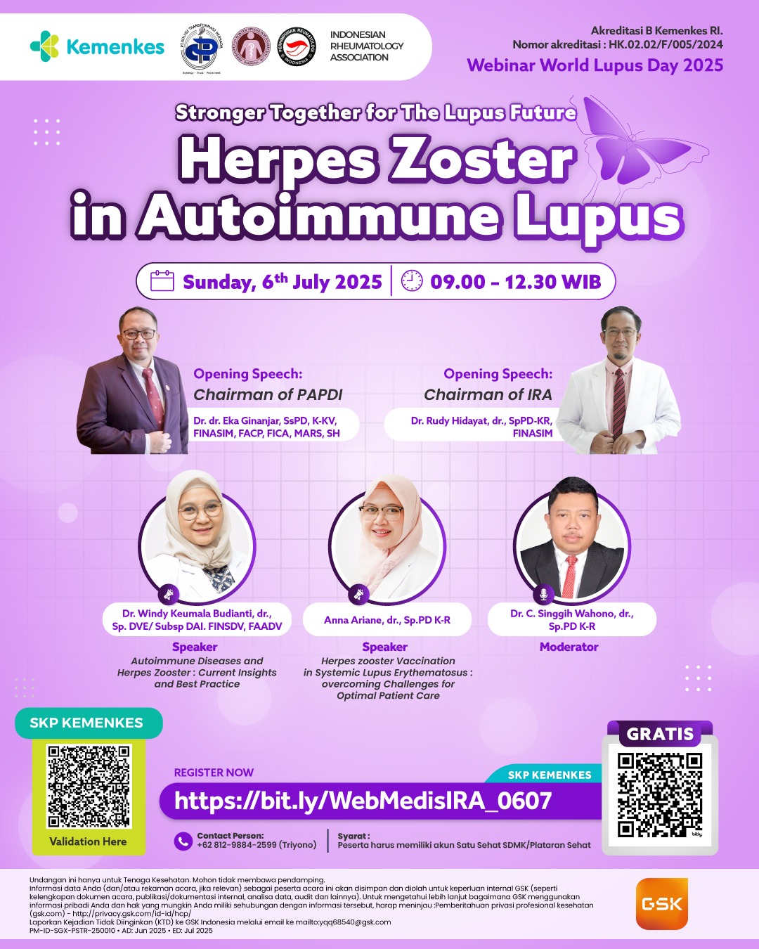 Webinar “World Lupus Day 2025 Stronger Together for The Lupus Future” Angkatan 1