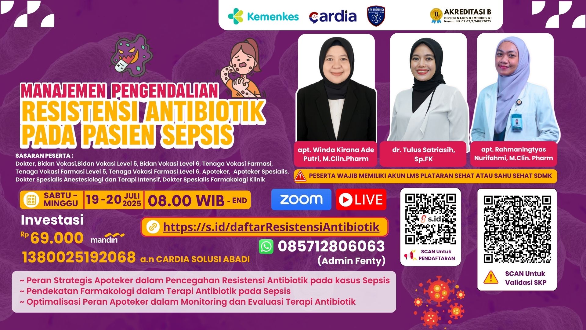 MANAJEMEN PENGENDALIAN RESISTENSI ANTIBIOTIK PADA PASIEN SEPSIS Angkatan 1